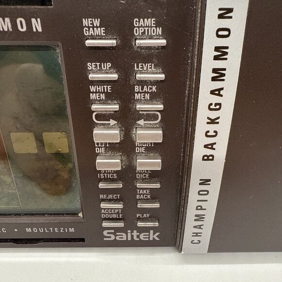 Saitek Handheld Champion Backgammon No Cover *parts Only* WATER DAMAGE - Picture 3 of 7
